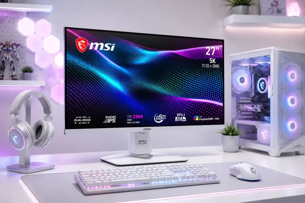 MSI MPG 271KRAW18, monitor gaming 5K a 180 Hz con retroiluminación Mini LED