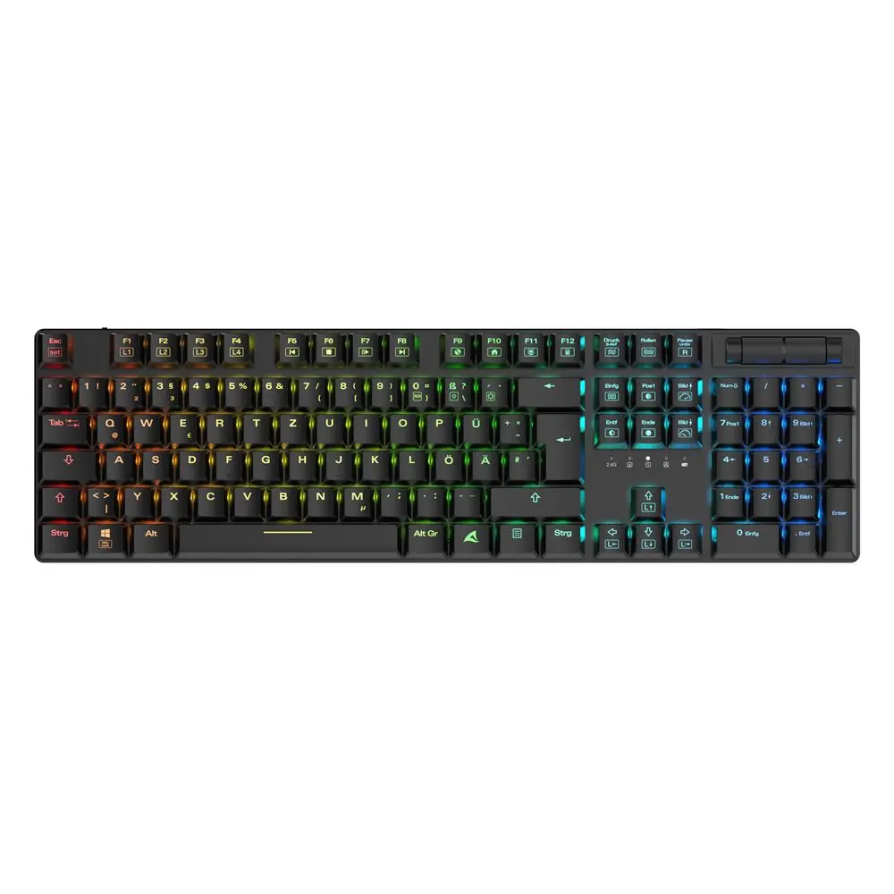 Sharkoon PureWriter W100, teclado mecánico inalámbrico de perfil bajo