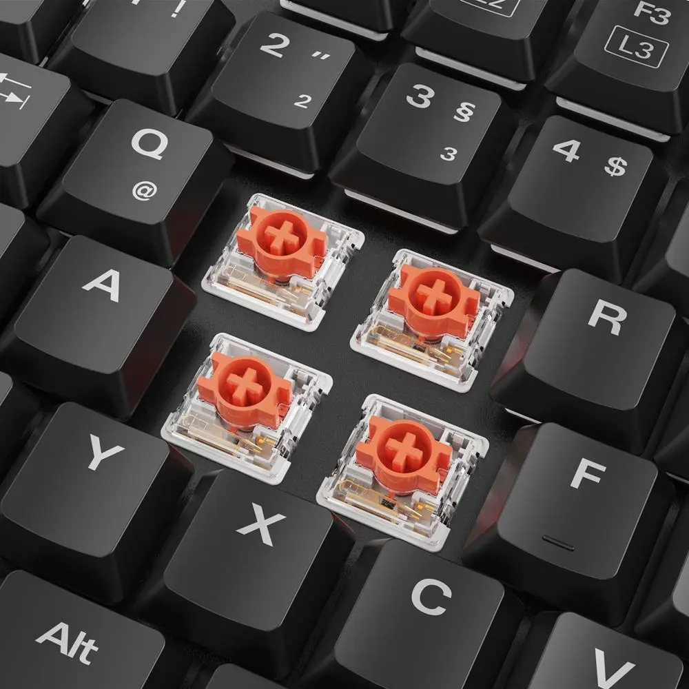 Teclado Sharkoon PureWriter W100 con interruptores Huano Linear Silent