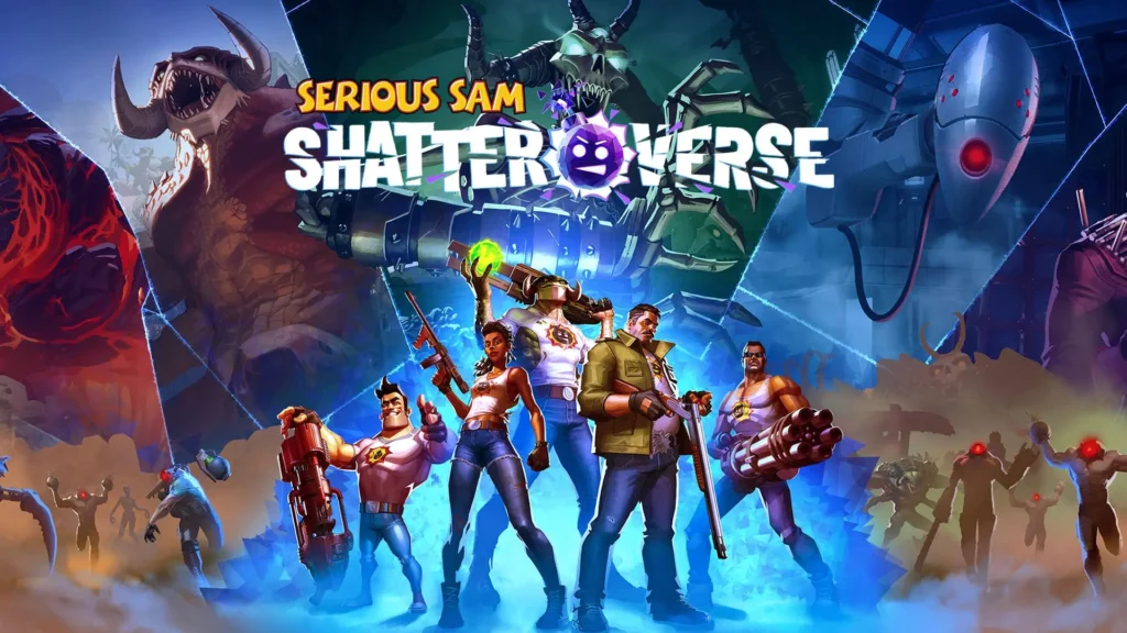 Serious Sam Shatterverse durante un combate FPS.