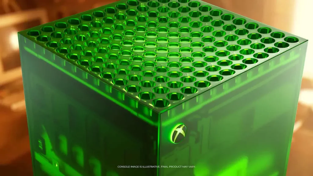 Xbox Series X25 con diseño verde translúcido