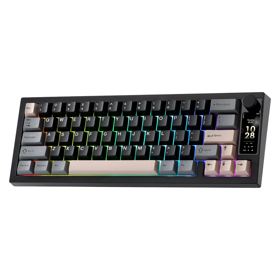 YUNZII IF68, teclado mecánico inalámbrico con pantalla TFT, QMK/VIA y batería de 8.000 mAh.