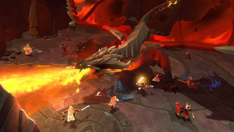 Azaryon, el Dragón de Fuego de Albion Online Dragonfire.