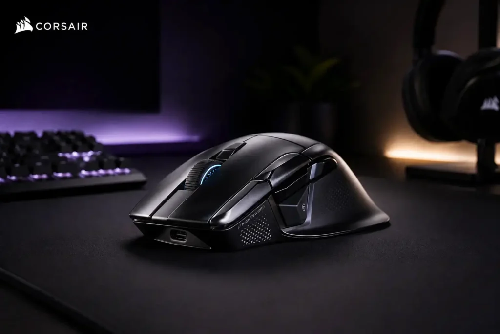 Corsair Nightsword V2 Wireless SD con botón de Stream Deck integrado