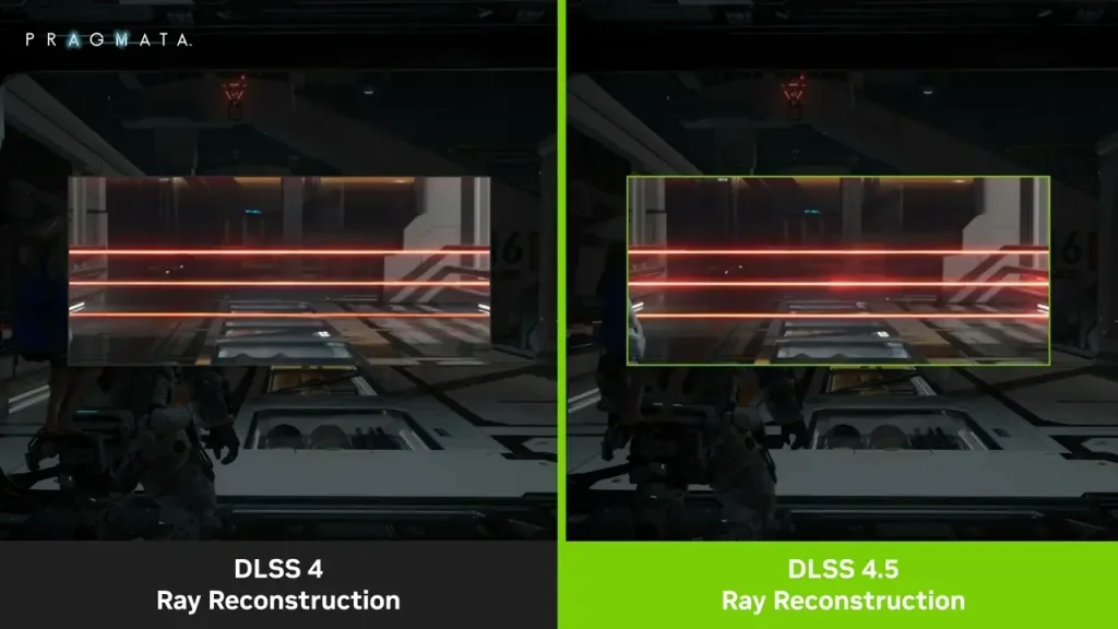 Comparativa visual de NVIDIA DLSS 4.5 Ray Reconstruction