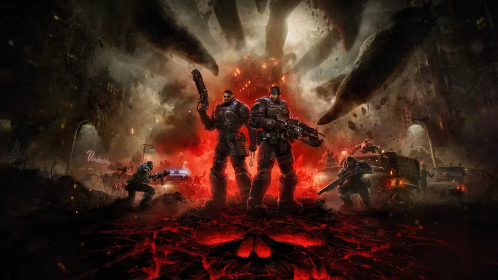 Marcus Fenix en Gears of War: E-Day durante una prueba de rendimiento en PC