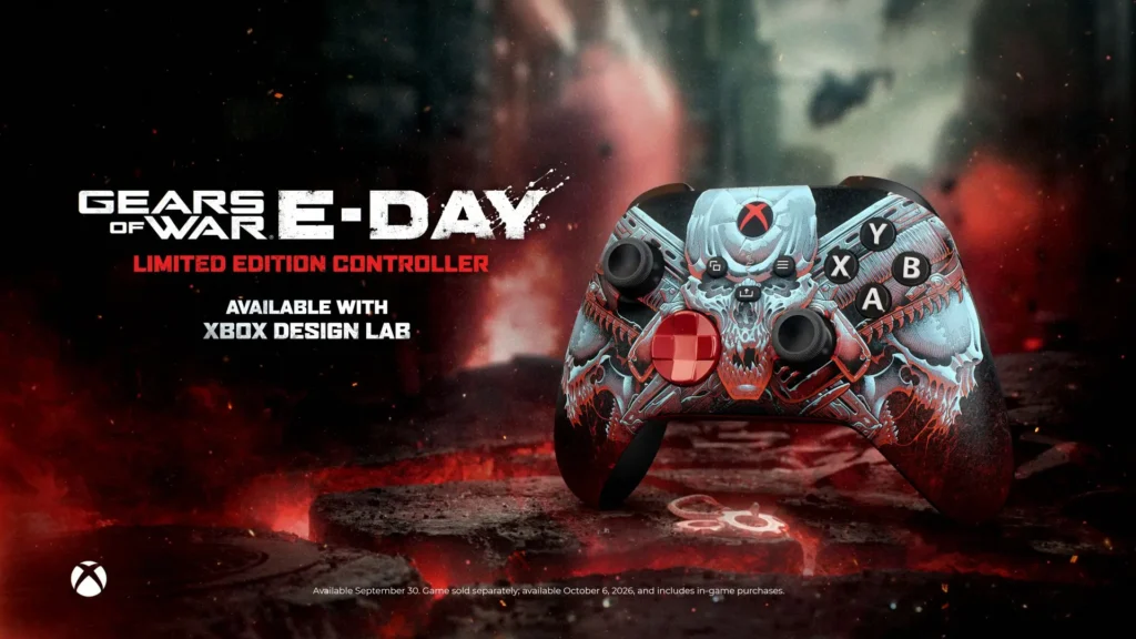 Xbox Wireless Controller Gears of War E-Day con diseño inspirado en los Locust