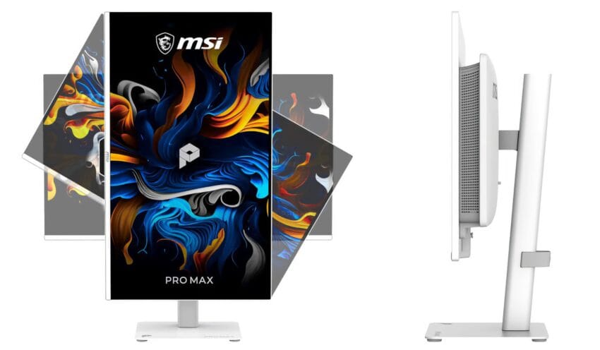 Vista frontal del MSI PRO MAX OLED 271UPJW12 con tecnología Inkjet Printed OLED