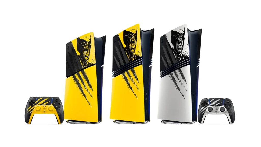 PS5 Digital Edition de Marvel's Wolverine con diseño amarillo y negro