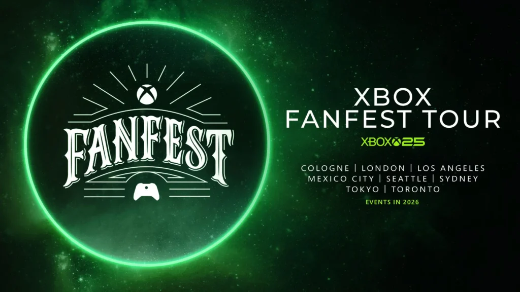 Logotipo del 25.º aniversario de Xbox durante el FanFest
