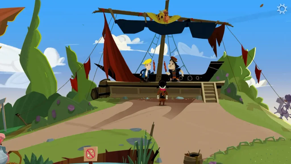 Return to Monkey Island gameplay, captura de una aventura gráfica point and click