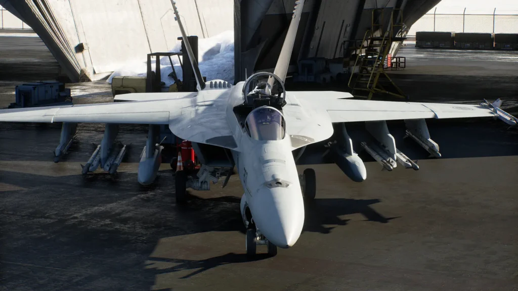 ACE COMBAT 8 WINGS OF THEVE con un avión de combate en primer plano