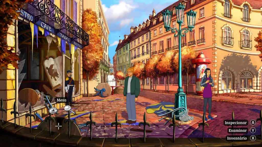 Broken Sword Shadow of the Templars Reforged gameplay, George Stobbart investigando en París