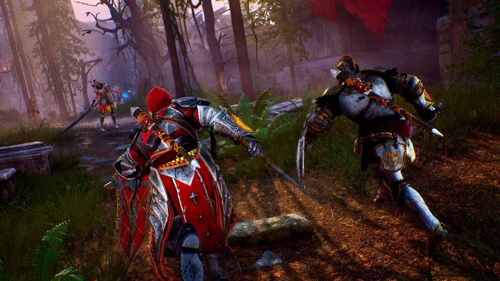 Crimson Moon protagonista en un escenario gótico