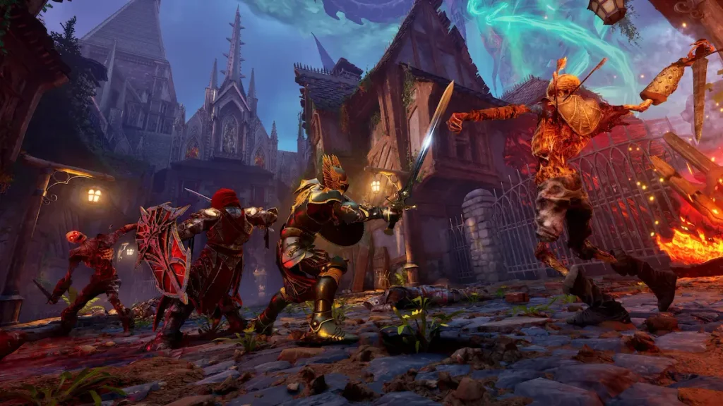 Crimson Moon protagonista Nephilim con espada