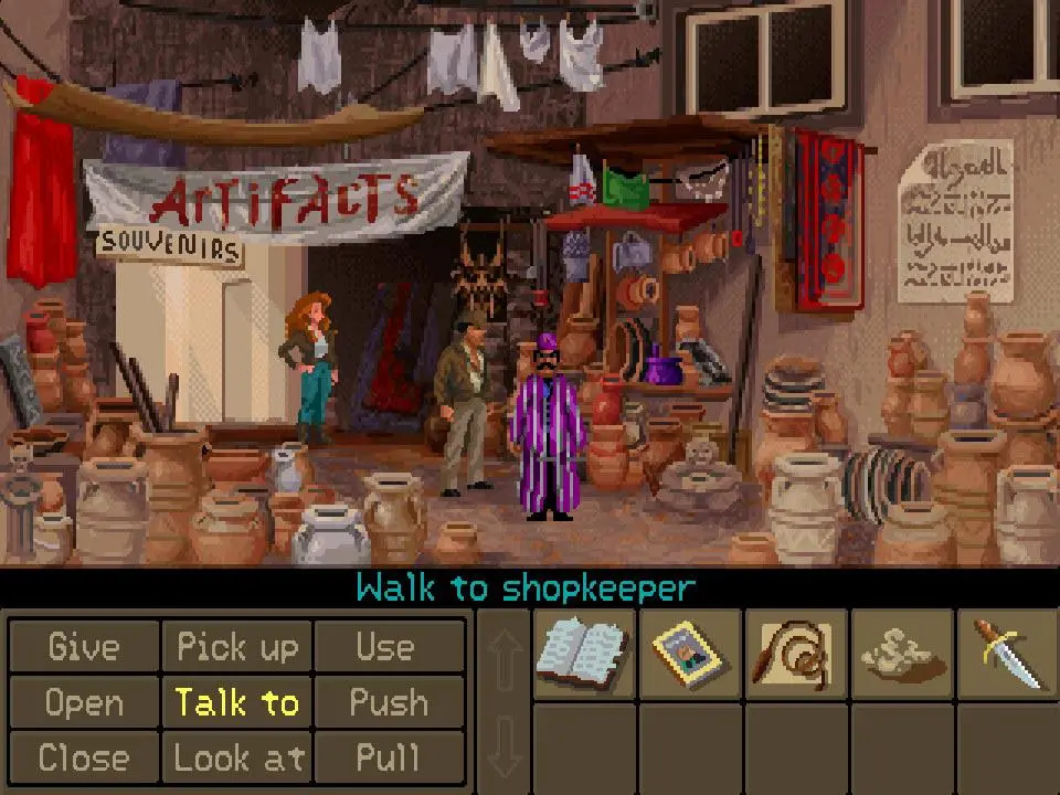 Indiana Jones and the Fate of Atlantis gameplay, Indiana Jones resolviendo un misterio