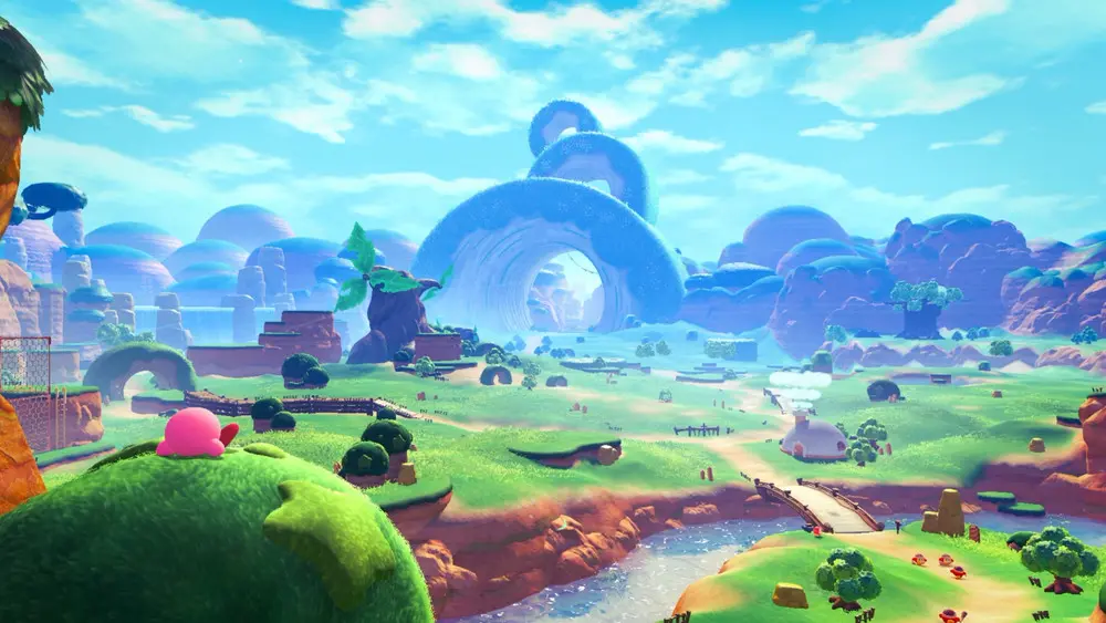 Kirby explora el mundo de Kirby and the World Beyond en Nintendo Switch 2.