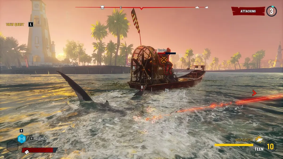 Neptune's Kingdom, el parque acuático de Maneater 2