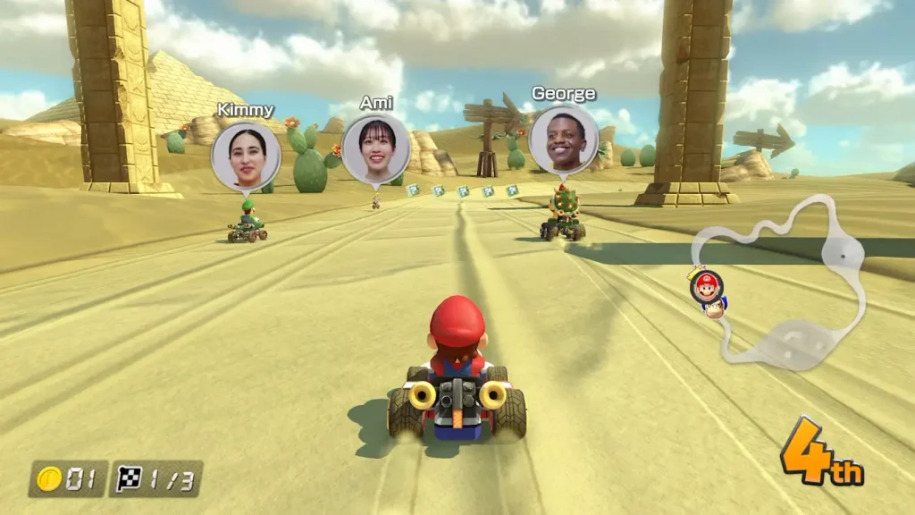Mario Kart 8 Deluxe con mejoras visuales en Nintendo Switch 2