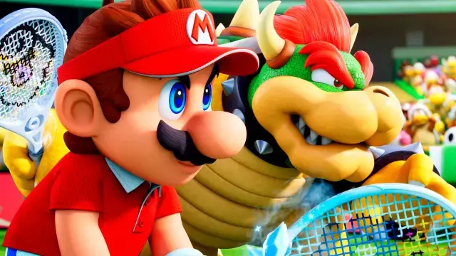 Partido de Mario Tennis Fever en Nintendo Switch 2.