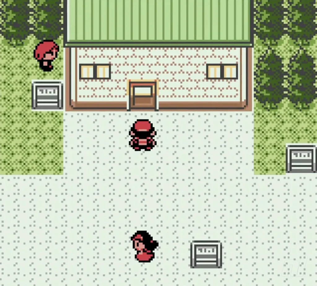 Pokémon Oro y Plata gameplay, entrenador explorando la región de Johto