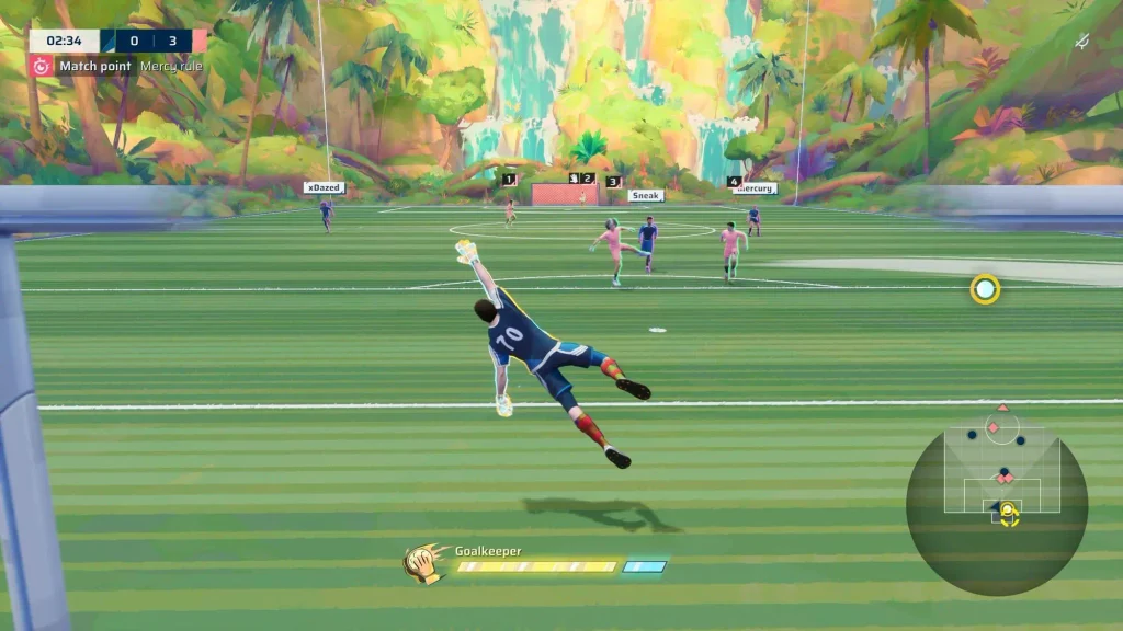 REMATCH muestra un partido de fútbol en tercera persona dentro de un estadio