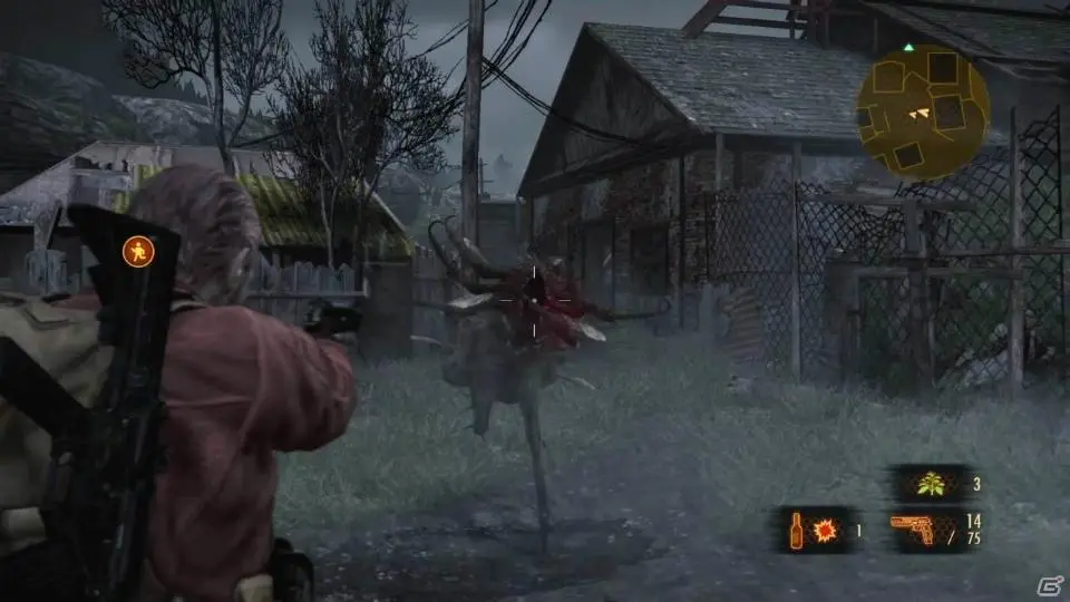Resident Evil Revelations 2 gameplay, Claire Redfield explorando una instalación abandonada