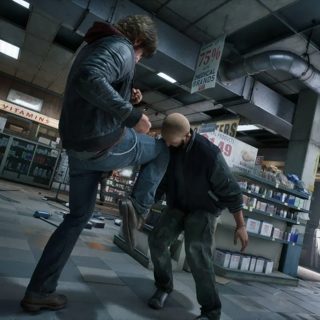 Samson se enfrenta a un enemigo durante un combate en Tyndalston