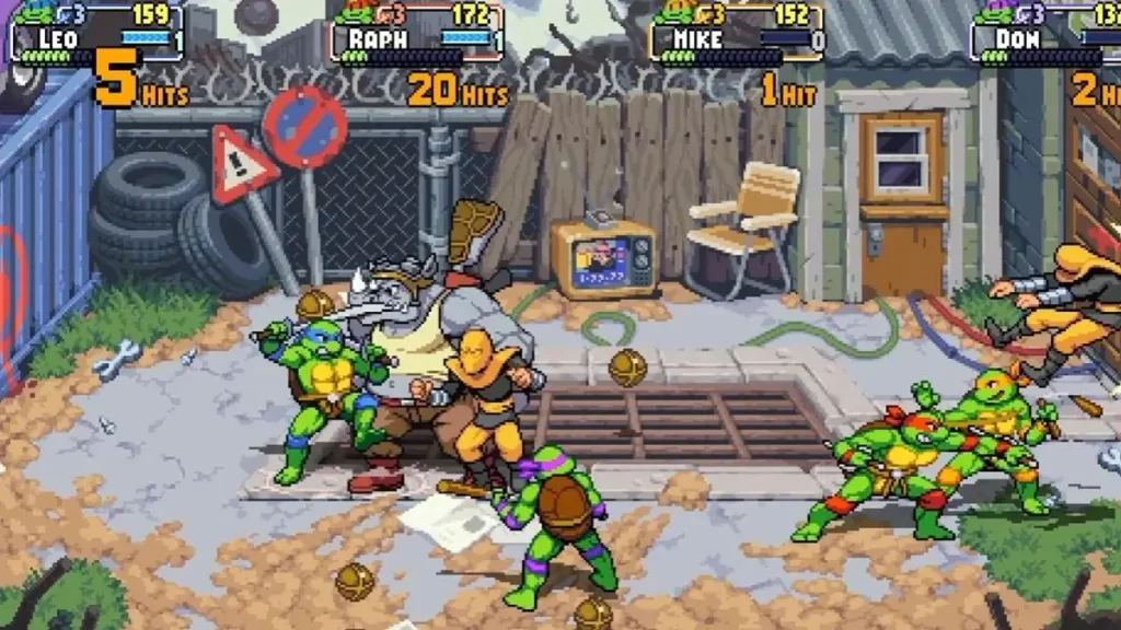 Teenage Mutant Ninja Turtles Shredder's Revenge gameplay, combate cooperativo contra enemigos