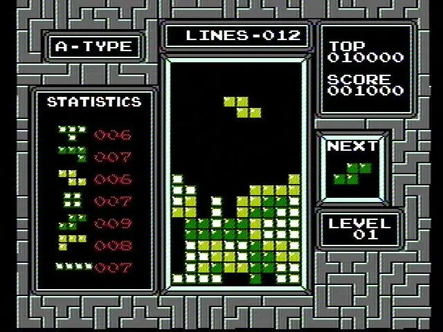 Tetris gameplay, partida del clásico juego de puzles