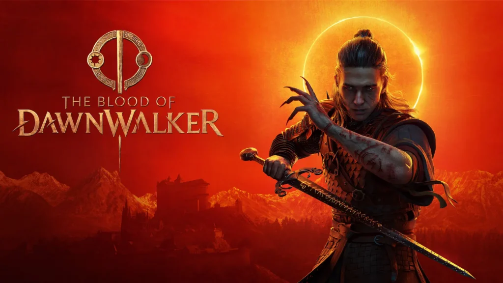 Coen, protagonista de The Blood of Dawnwalker, en un escenario de fantasía oscura