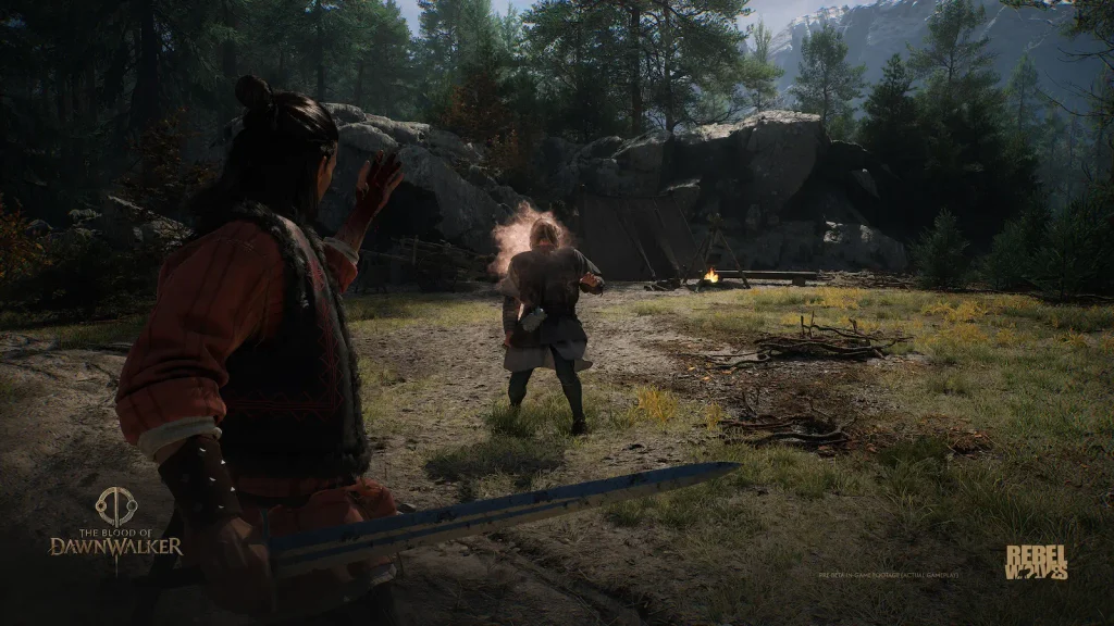 Coen en The Blood of Dawnwalker entre su forma humana y vampírica