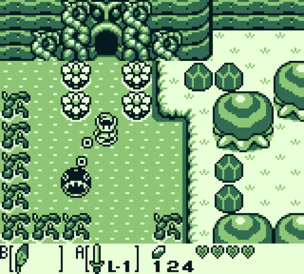 The Legend of Zelda Link's Awakening gameplay, Link explorando la isla de Koholint