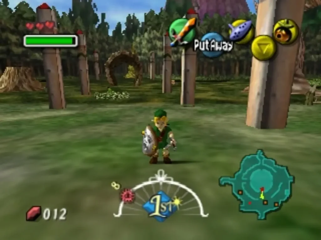 The Legend of Zelda Majora's Mask gameplay, Link explorando Termina