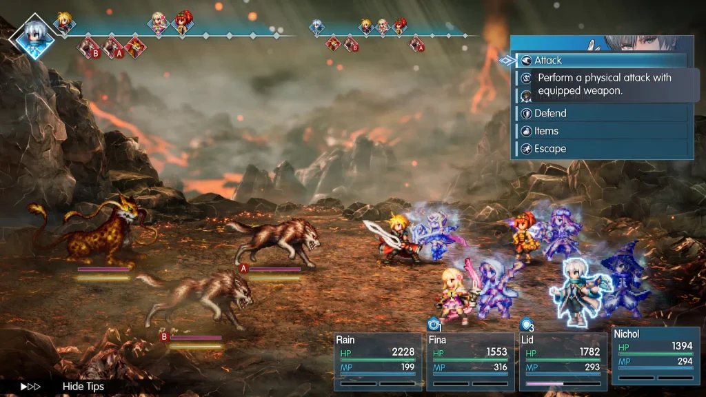 Combate de Final Fantasy Resonance en PS5