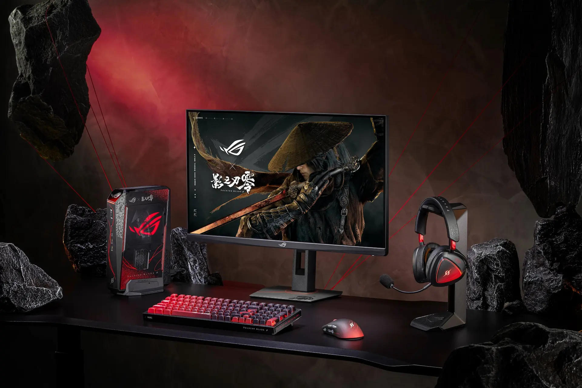 ASUS ROG prepara una colección de periféricos y monitor inspirados en Phantom Blade Zero
