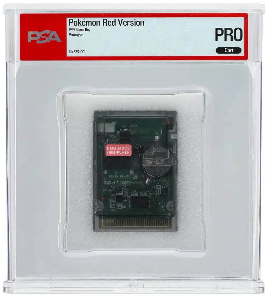 Subastan un cartucho de desarrollo de Pokémon Rojo para Game Boy