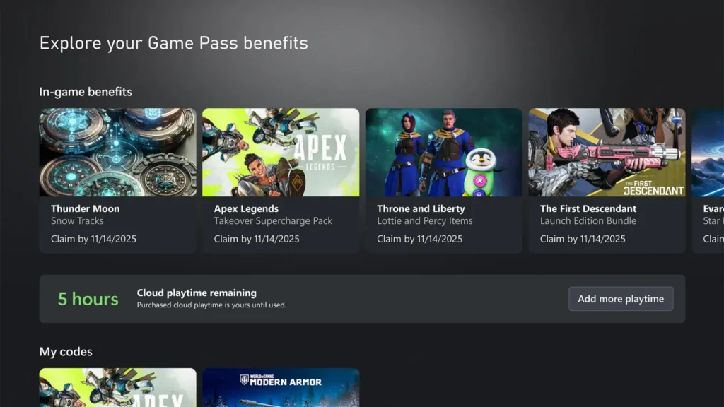 Xbox ha abierto a los Insiders una prueba de Cloud Playtime que permite comprar tiempo de juego en la nube sin necesitar una suscripción activa a Game Pass.
